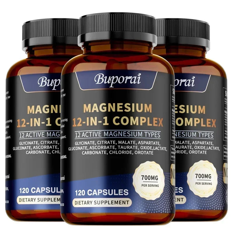 Magnesium Complex -Supports Muscle, Bone, and Joint Health, Relieves Stress, Maintains a Good Mood, and Promotes Overall Health