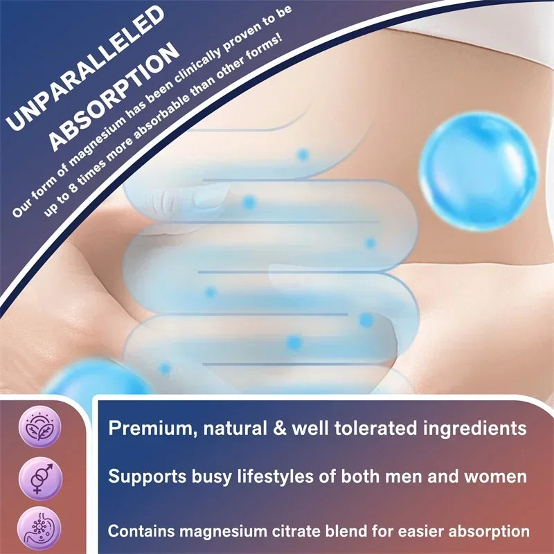 Magnesium Complex -Supports Muscle, Bone, and Joint Health, Relieves Stress, Maintains a Good Mood, and Promotes Overall Health