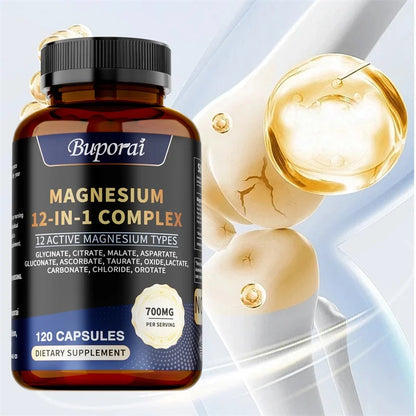 Magnesium Complex -Supports Muscle, Bone, and Joint Health, Relieves Stress, Maintains a Good Mood, and Promotes Overall Health