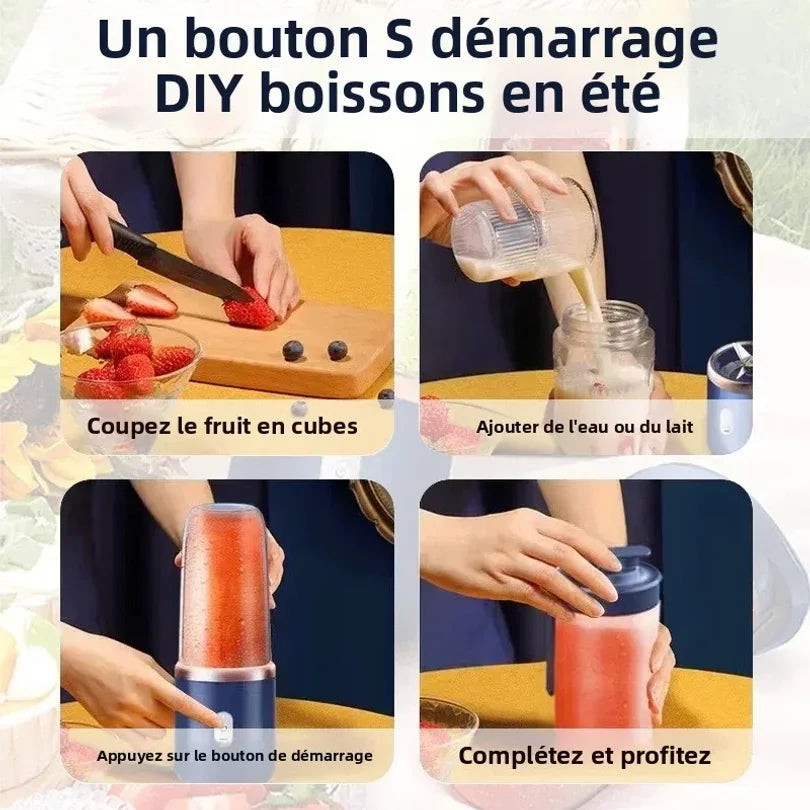 Portable Mini Blender Fresh Smoothies in 30 Seconds