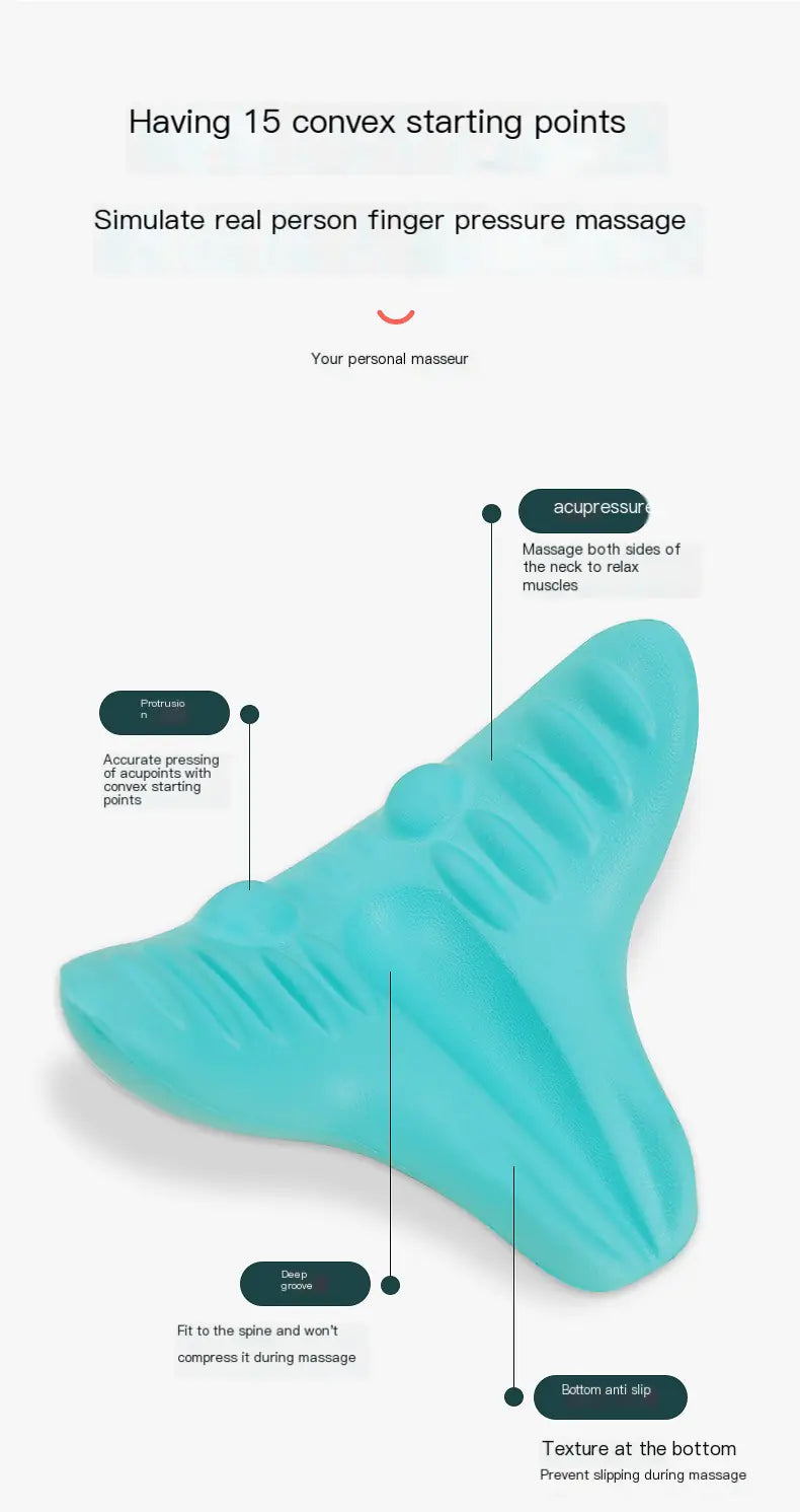 Neck Traction & Massage Pillow – Portable Acupressure Relief Anywhere